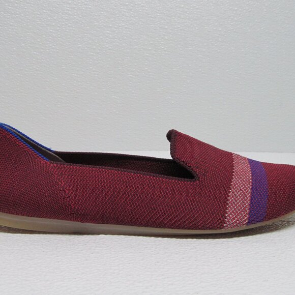 Rothy’s The Loafer Garnet Burgundy Reflective Stripe size 8.5 Limited Edition - Picture 5 of 10
